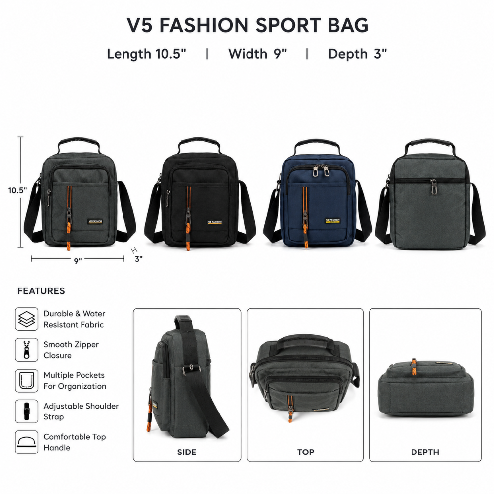 V5 Fashion Sport Bag – Crossbody Messenger Bag