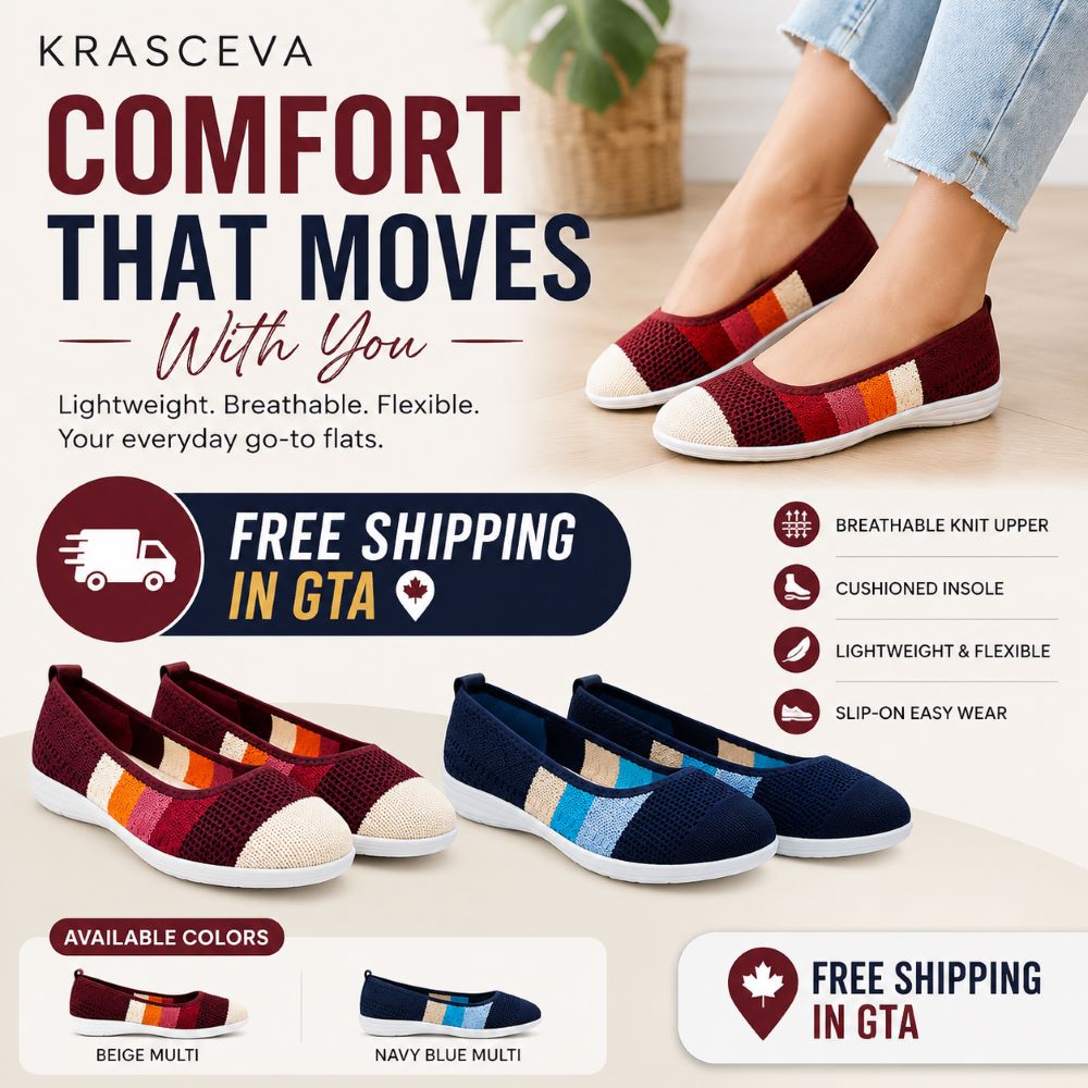 KRASCEVA Flexi Knit Comfort Flats