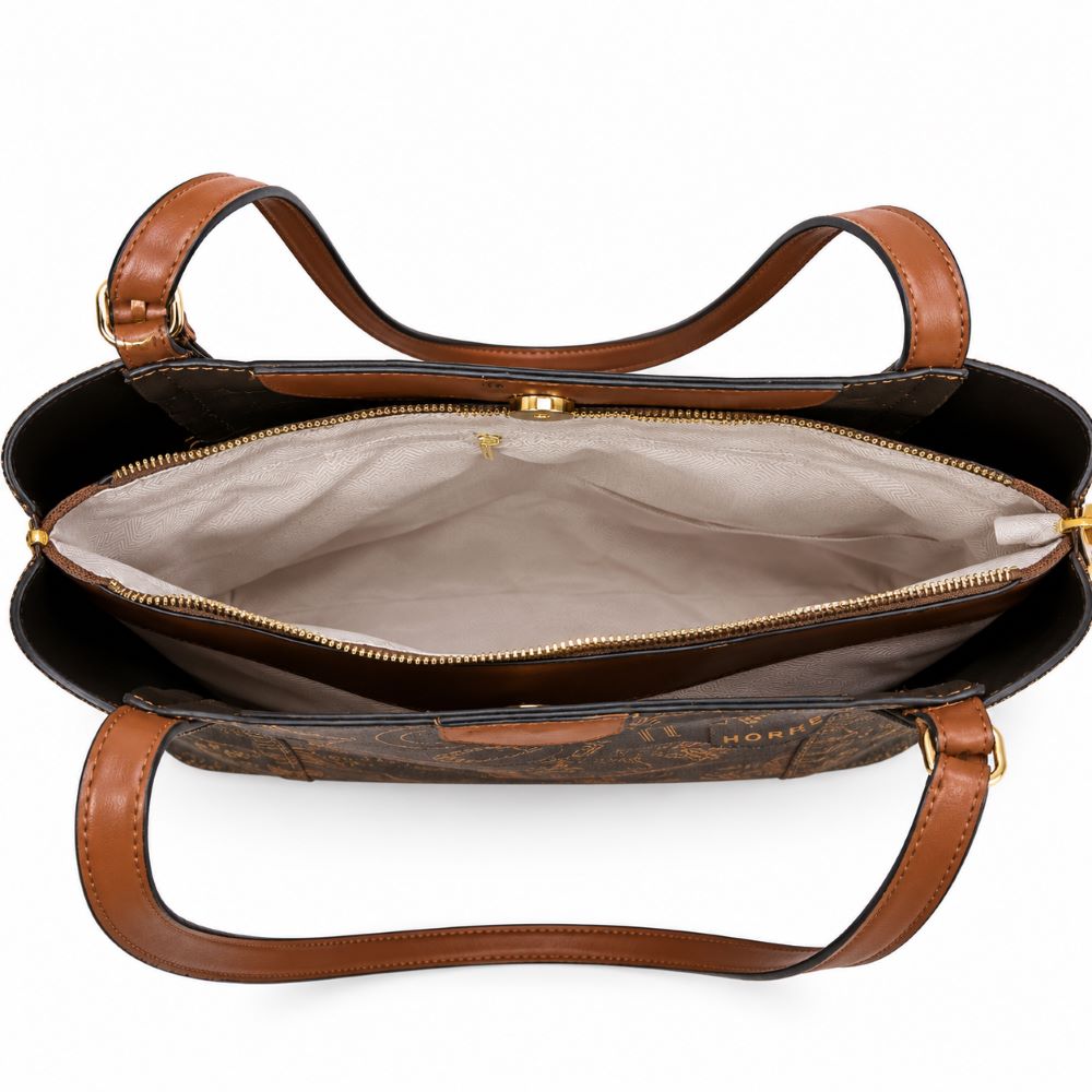 Elegant Pattern Tote Bag with Back Pocket – Available in 3 Colors