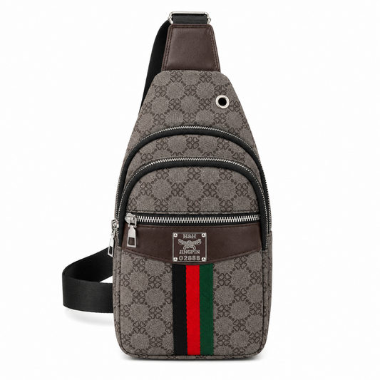 Classic Multi-Zip Adjustable Sling Bag