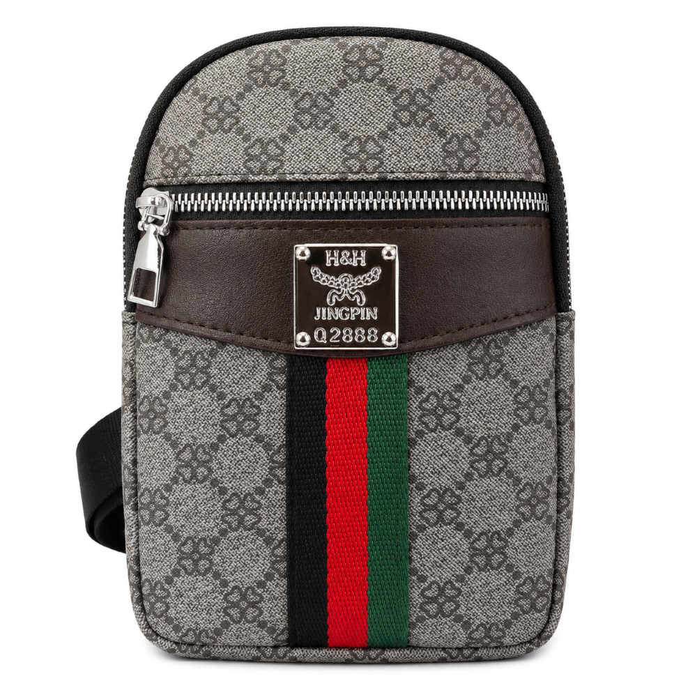 Classic Multi-Zip Adjustable Sling Bag