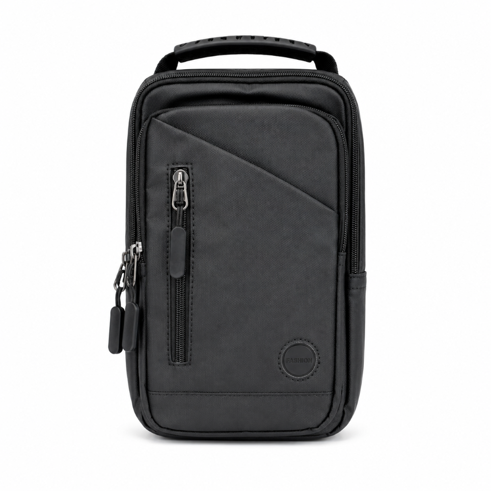Compact Multi-Zip Crossbody Sling Bag – Lightweight Travel & Everyday Bag