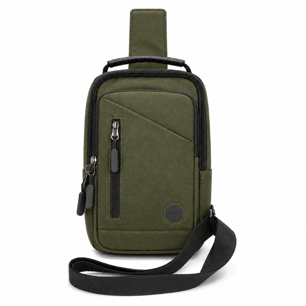 Compact Multi-Zip Crossbody Sling Bag – Lightweight Travel & Everyday Bag