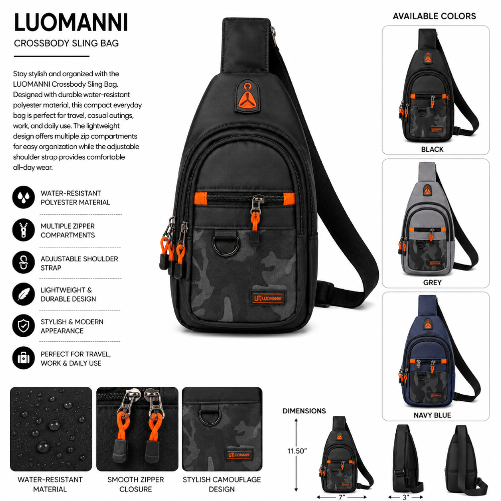 LUOMANNI Crossbody Sling Bag