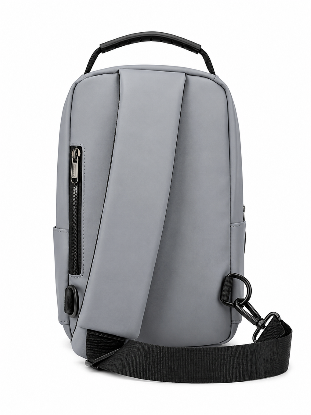 Compact Multi-Zip Crossbody Sling Bag