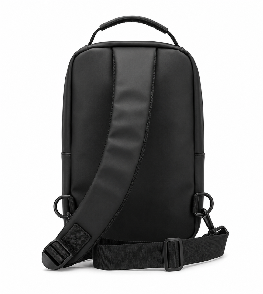 Compact Multi-Zip Crossbody Sling Bag