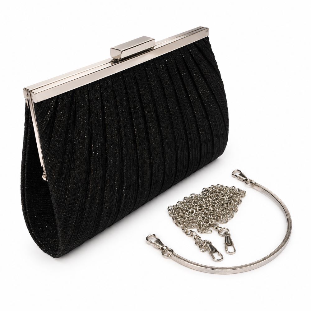 KRASCEVA Shimmer Evening Clutch Bag with Chain Strap