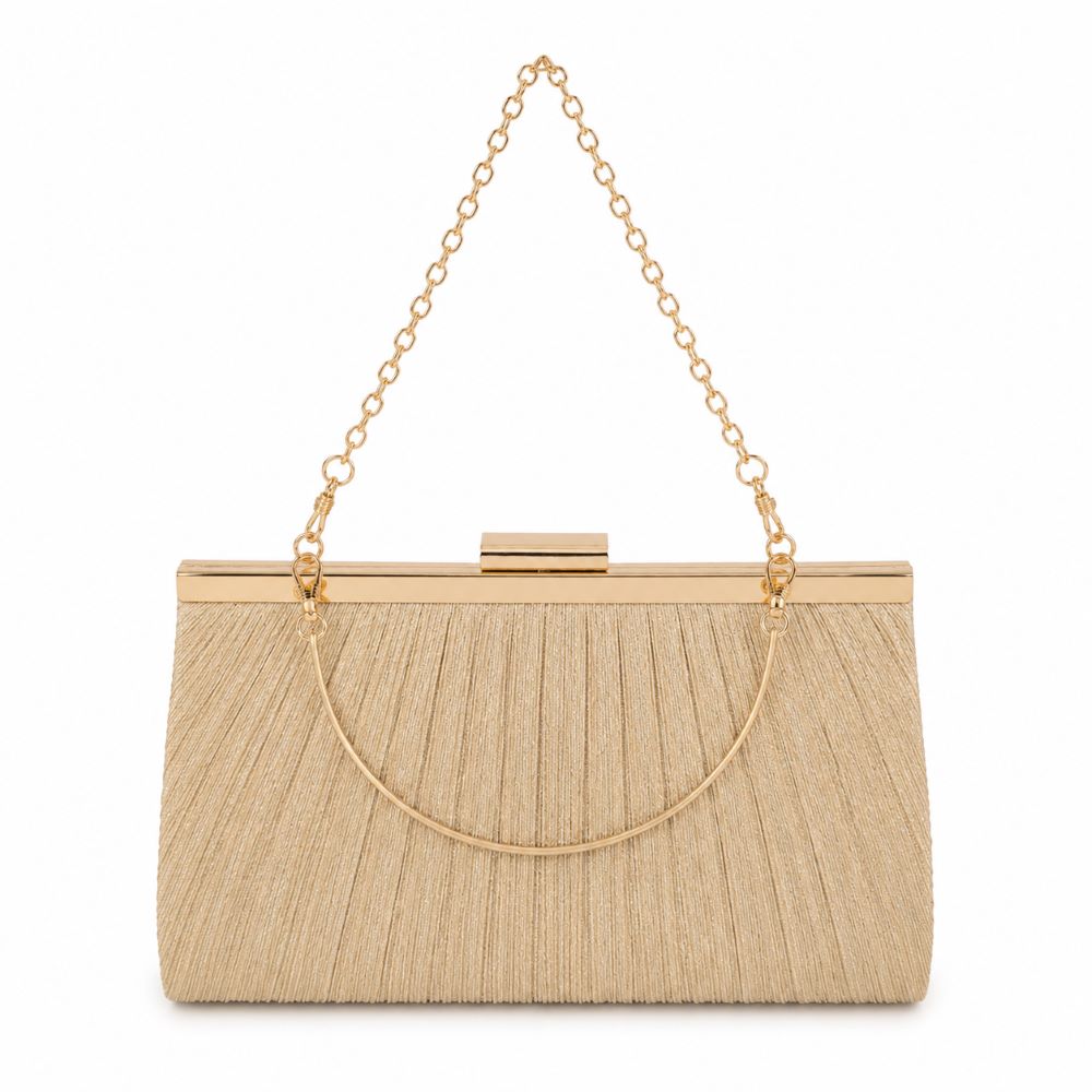 KRASCEVA Shimmer Evening Clutch Bag with Chain Strap