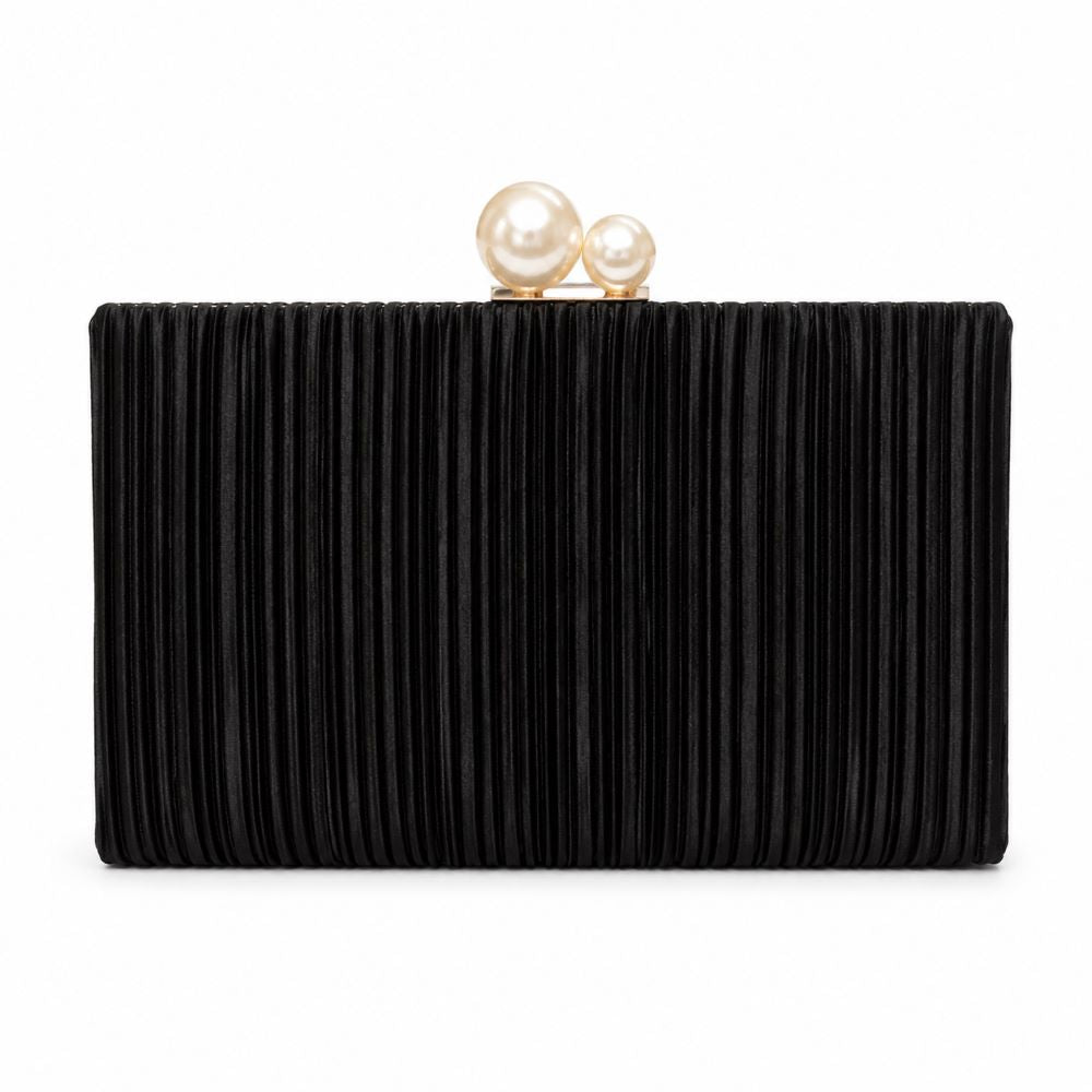 KRASCEVA Pearl Elegance Pleated Evening Clutch Bag