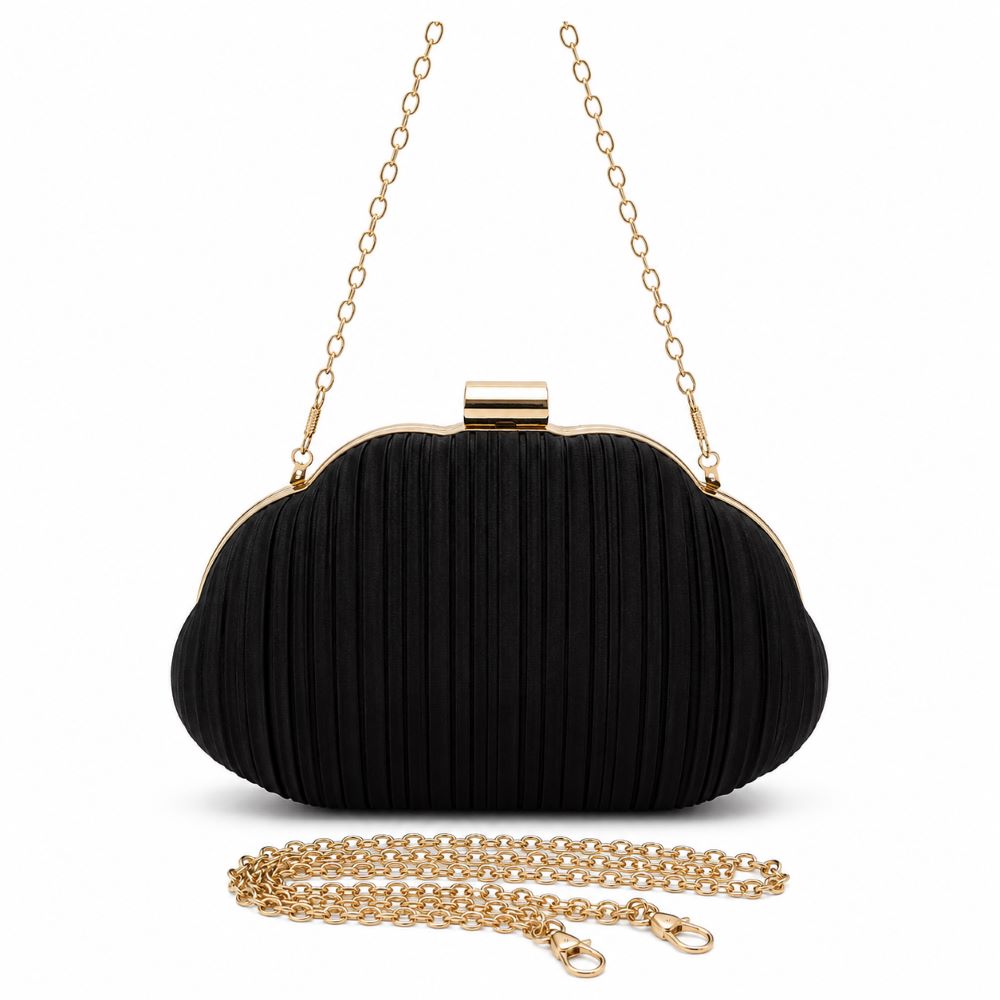 Satin Luxury Shell Clutch Evening Purse