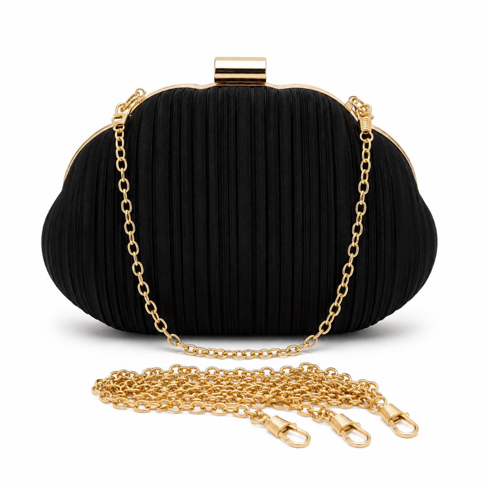 Satin Luxury Shell Clutch Evening Purse