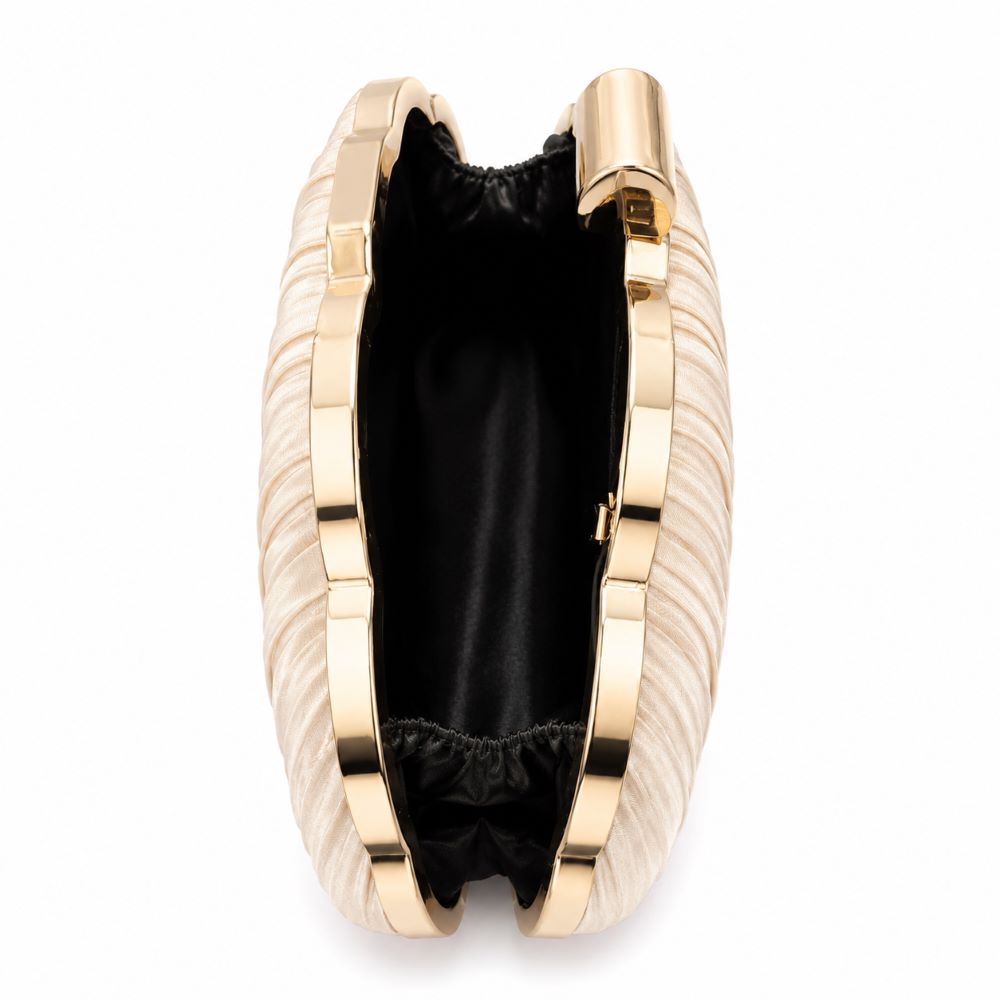 Satin Luxury Shell Clutch Evening Purse