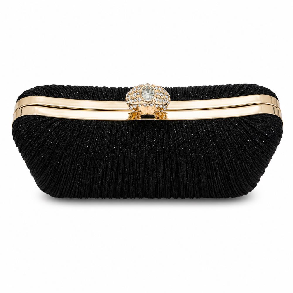Elegant Rhinestone Ring Clutch Evening Bag – Small Diamond Chain & Long Chain Strap