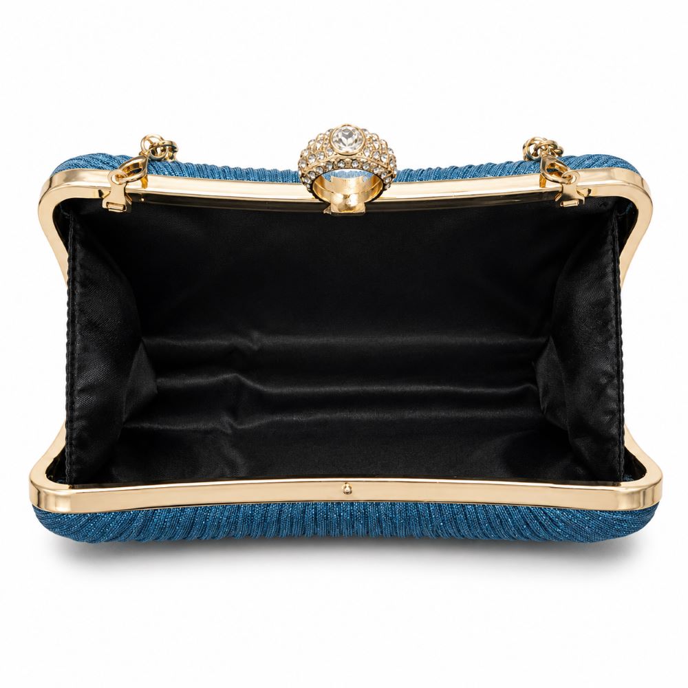 Elegant Rhinestone Ring Clutch Evening Bag – Small Diamond Chain & Long Chain Strap