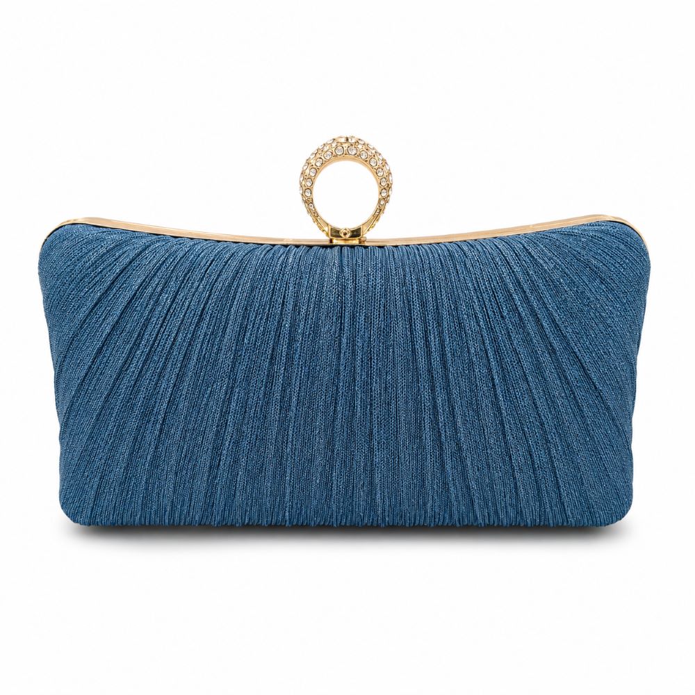 Elegant Rhinestone Ring Clutch Evening Bag – Small Diamond Chain & Long Chain Strap