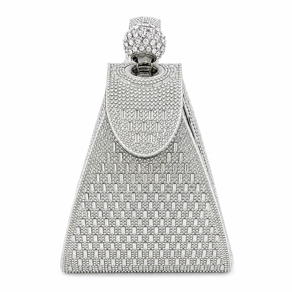 Crystal Pyramid Handbag – Rhinestone Evening Clutch