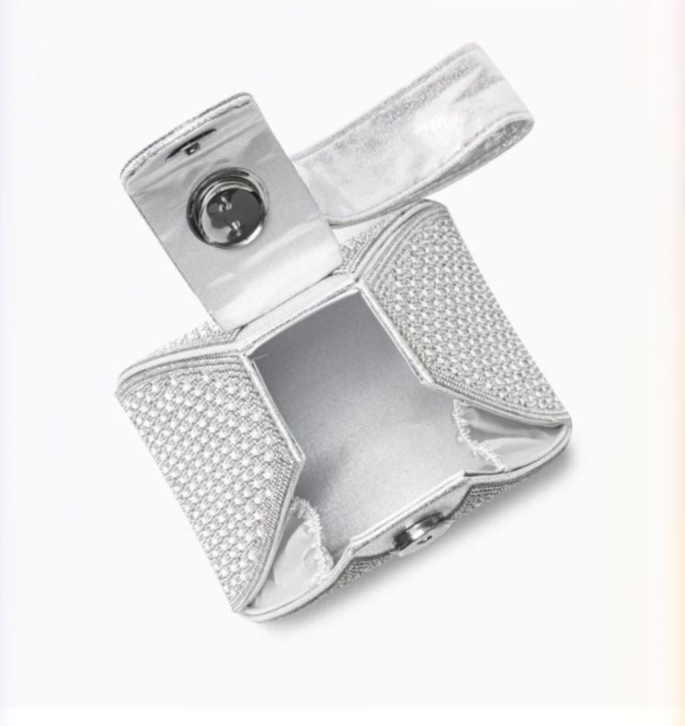 Crystal Pyramid Handbag – Rhinestone Evening Clutch