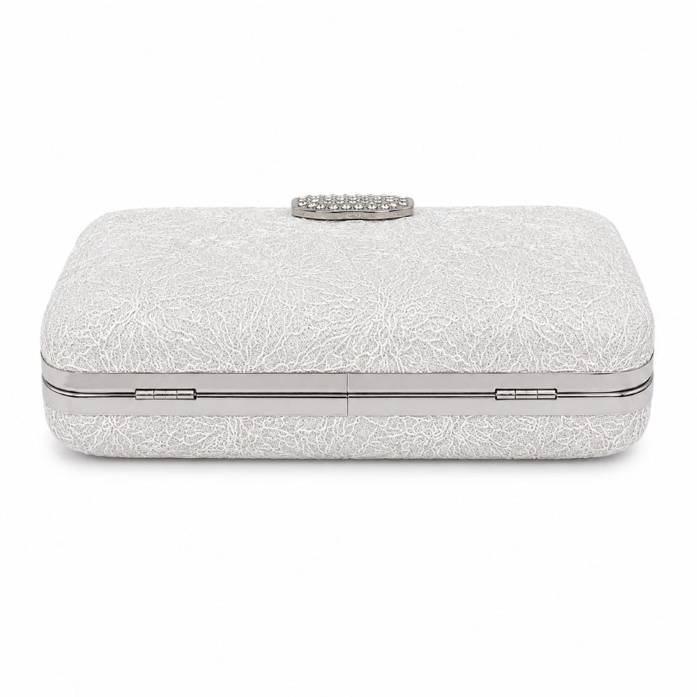 Krasceva Crystal Elegance Evening Clutch Bag – Black, Gold & Silver