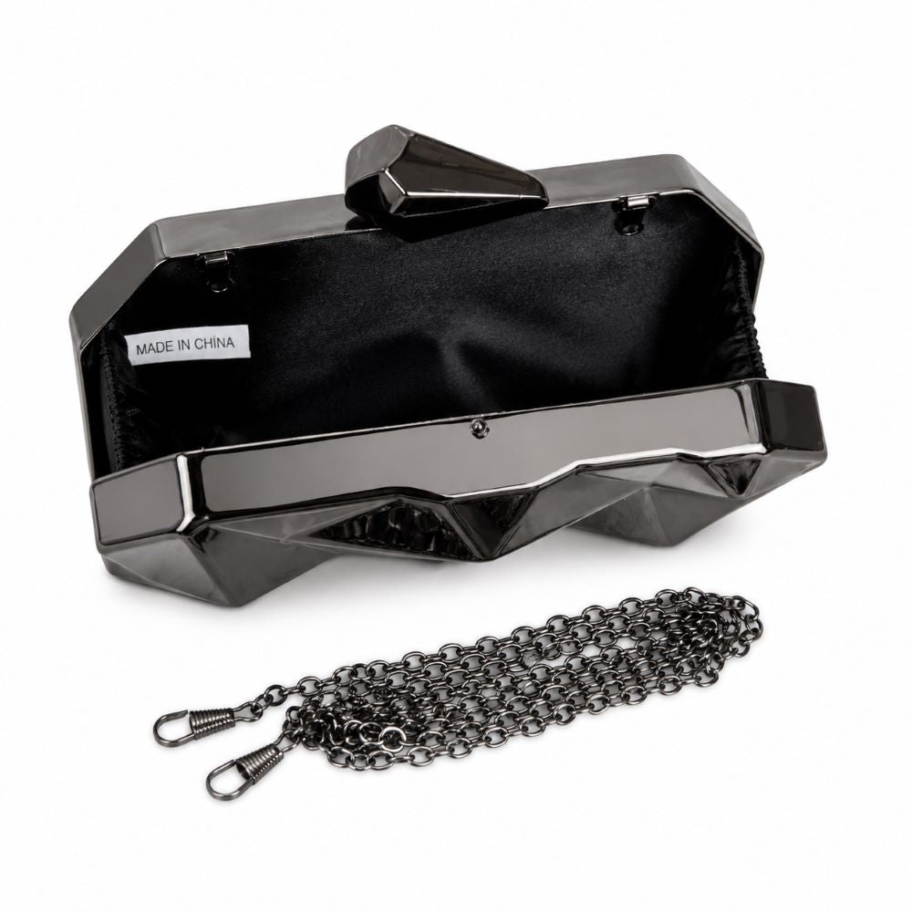 Krasceva Geometric Metallic Clutch Bag – 3 Colors Available