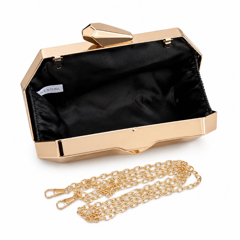 Krasceva Geometric Metallic Clutch Bag – 3 Colors Available