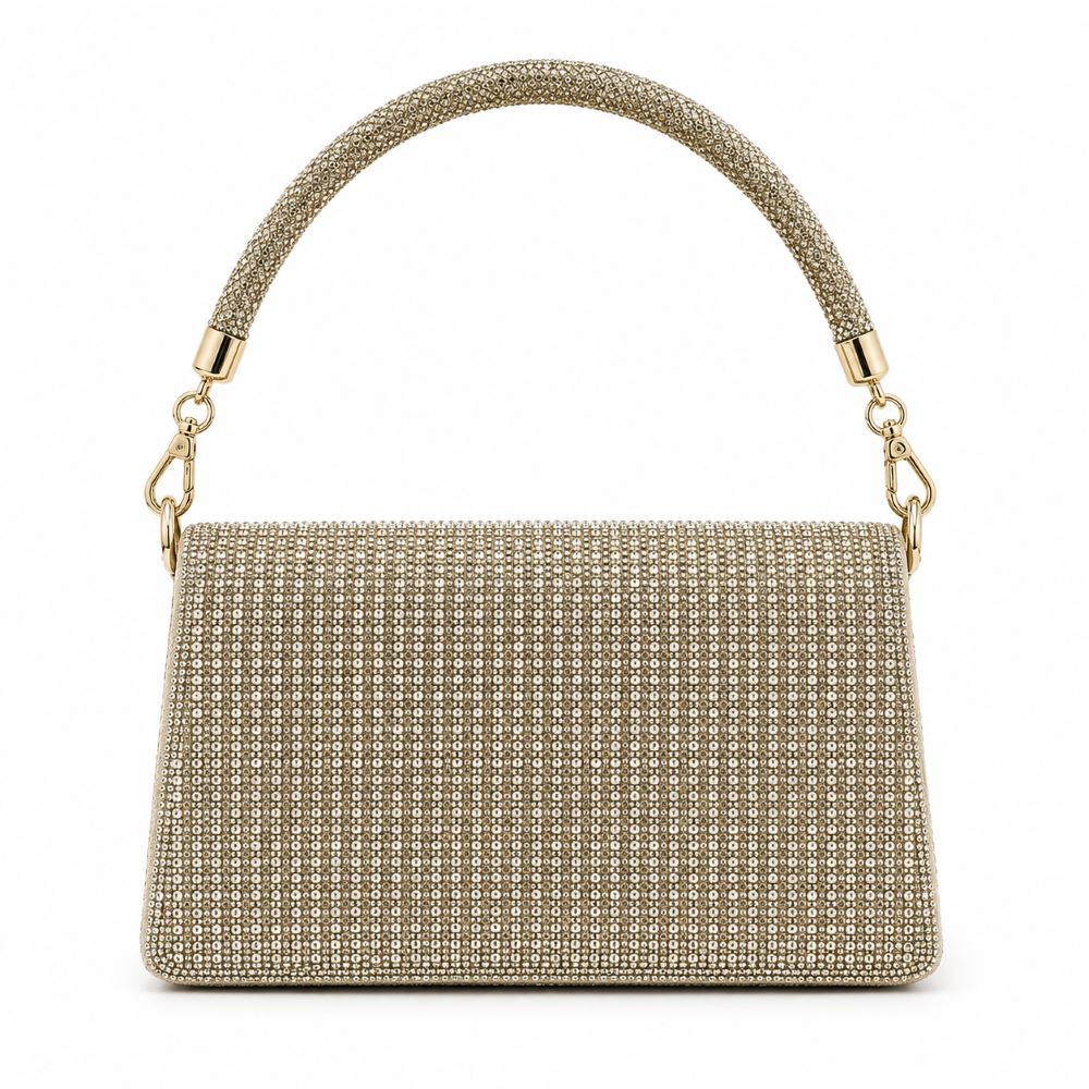Luxury Rhinestone Evening Clutch Bag with Chain Strap