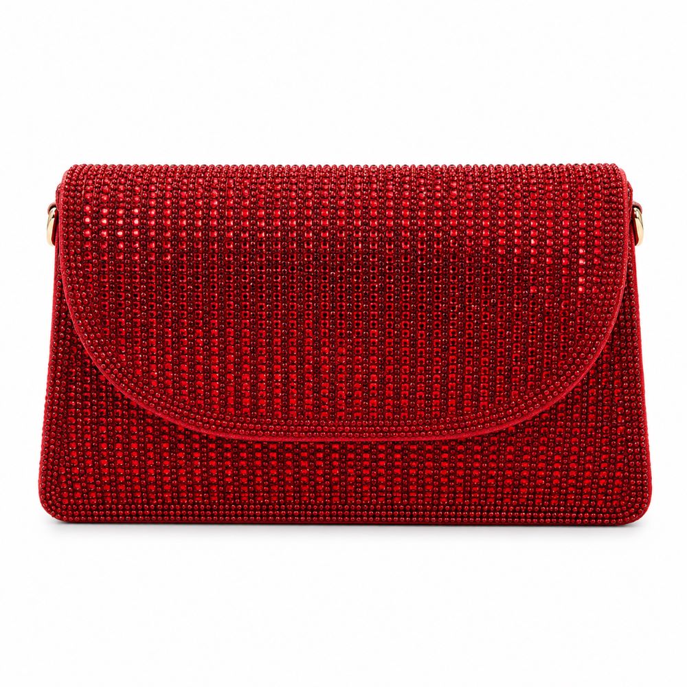 Luxury Rhinestone Evening Clutch Bag with Chain Strap