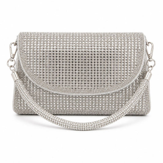 Luxury Rhinestone Evening Clutch Bag with Chain Strap