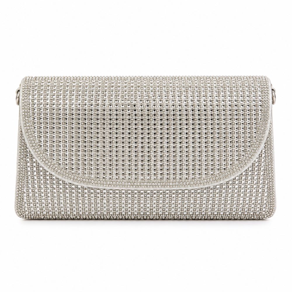 Luxury Rhinestone Evening Clutch Bag with Chain Strap