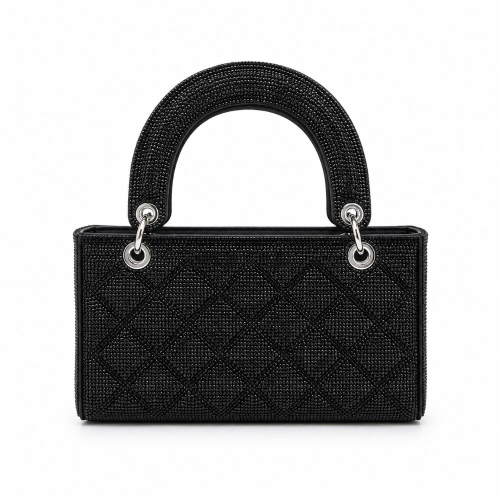 Luxury Rhinestone Evening Handbag with Chain Strap