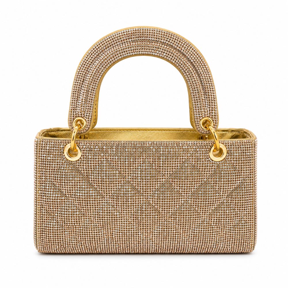 Luxury Rhinestone Evening Handbag with Chain Strap