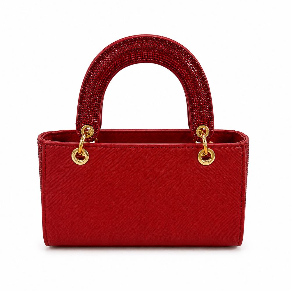 Luxury Rhinestone Evening Handbag with Chain Strap
