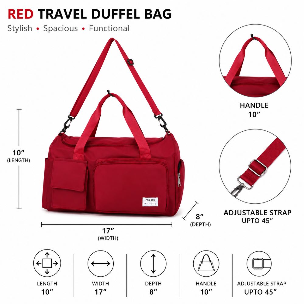 Travel & Gym Duffel Bag with Adjustable Strap