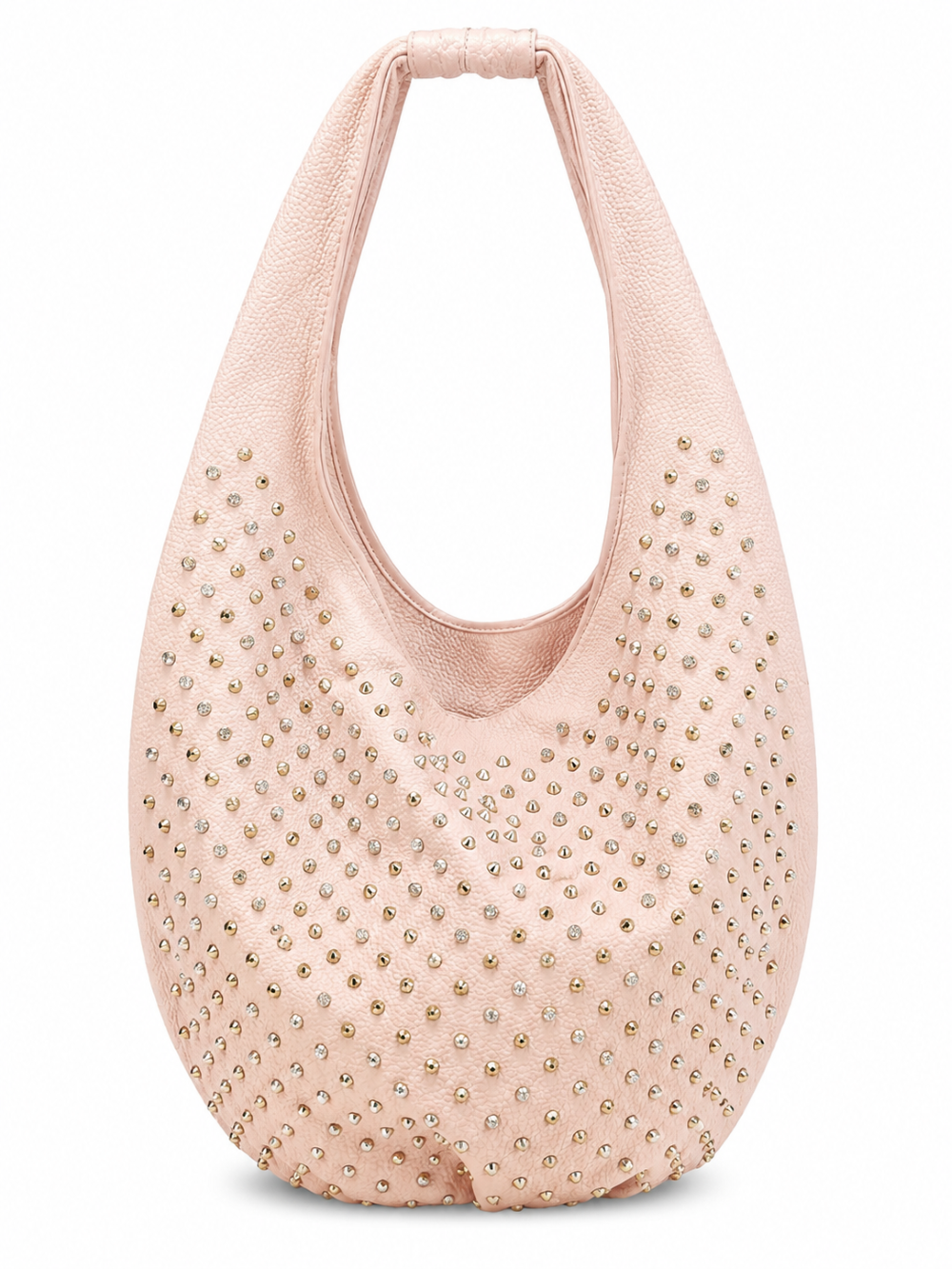 Studded Hobo Shoulder Bag – Handmade Expandable Design