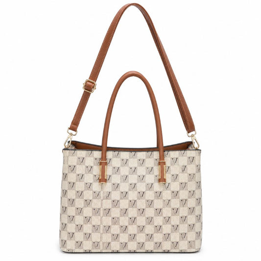 Classic Monogram Tote Bag with Adjustable Crossbody Strap