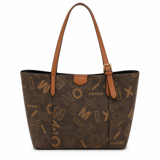 Elegant Pattern Tote Bag with Back Pocket – Available in 3 Colors