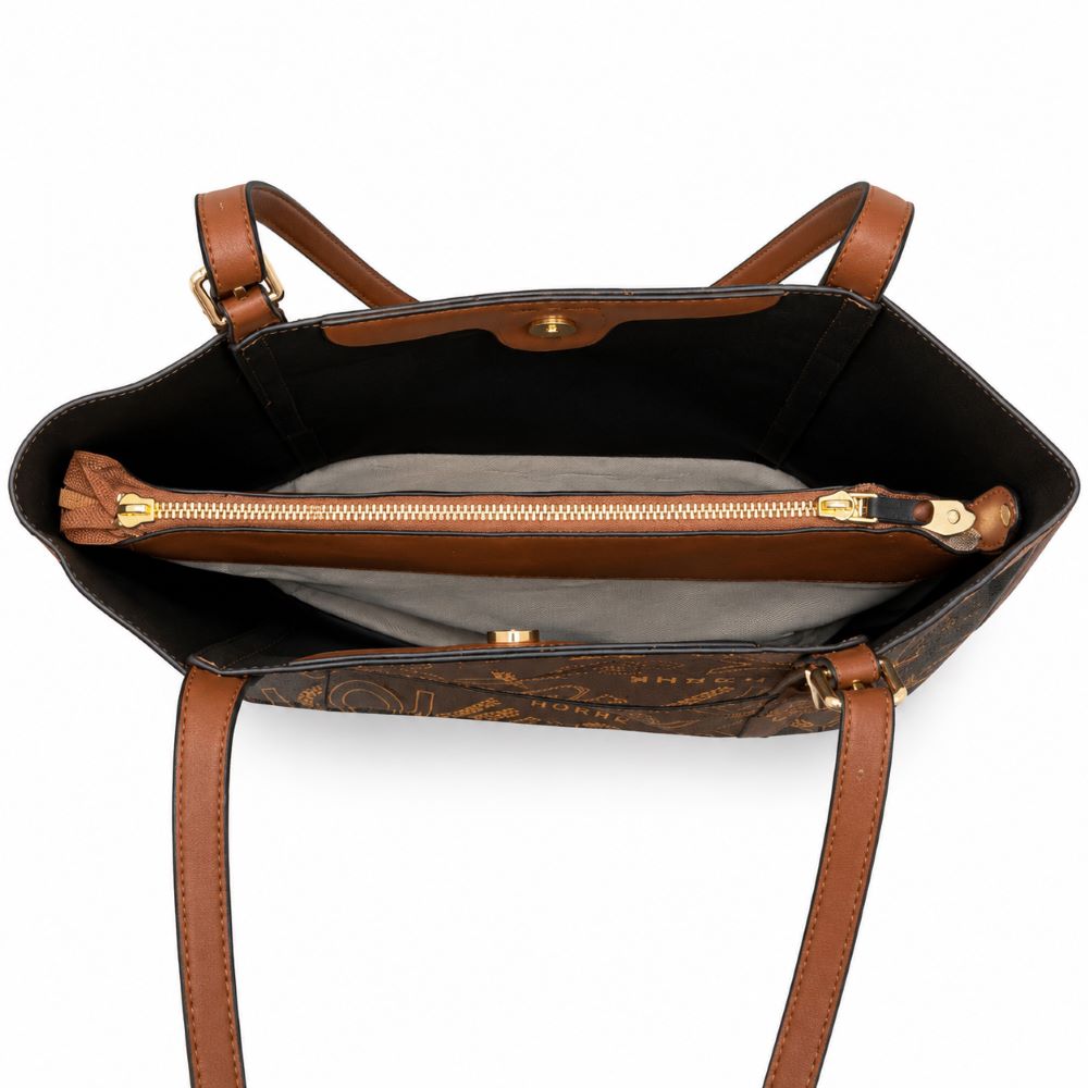Elegant Pattern Tote Bag with Back Pocket – Available in 3 Colors