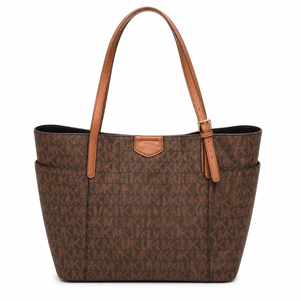 Elegant Pattern Tote Bag with Back Pocket – Available in 3 Colors