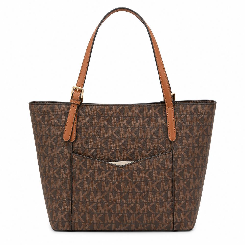 Elegant Pattern Tote Bag with Back Pocket – Available in 3 Colors