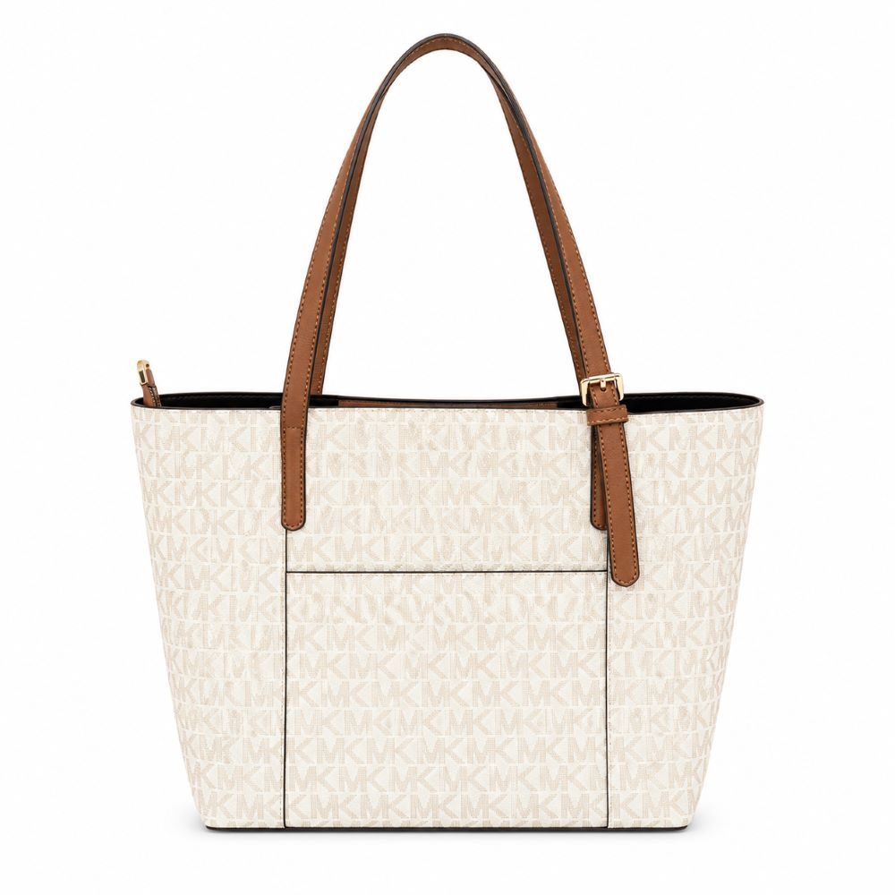 Elegant Pattern Tote Bag with Back Pocket – Available in 3 Colors