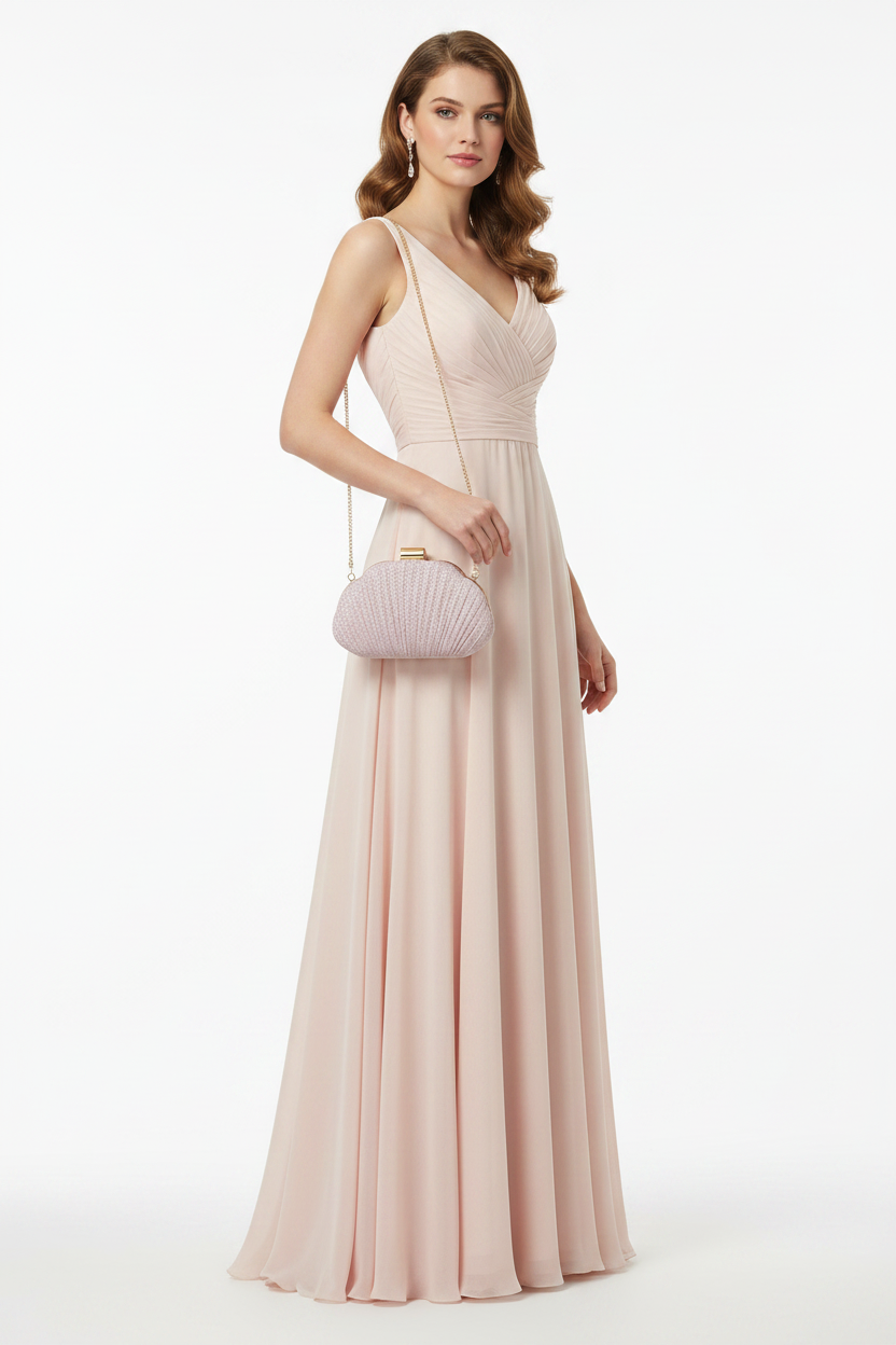 EB024 Pink Shell Clutch - Lifestyle Model Shot