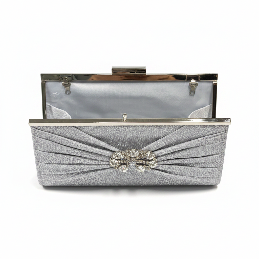 EB015 Silver Clutch - Interior View