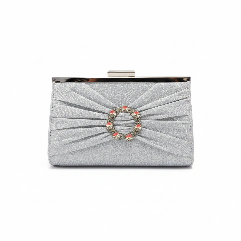 Silver Clutch - White Background