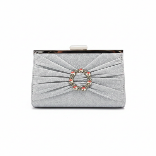 Silver Clutch - White Background